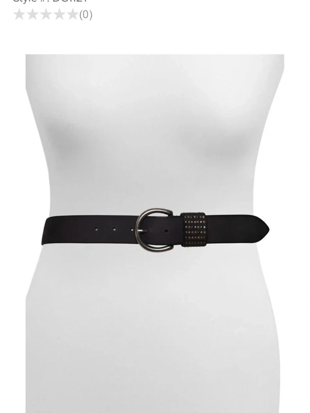 Frye Black Stud Accent Leather Belt